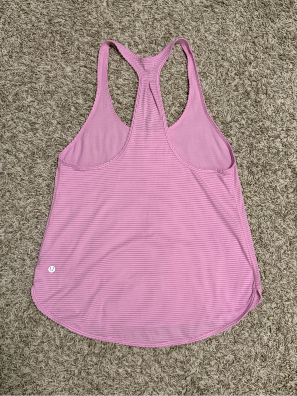 Lululemon Micro Stripe Pink 105 F Singlet Racerback Tank size 8 women’s